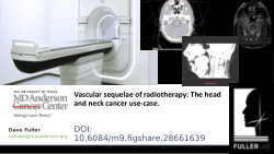 2025 University of Texas MD Anderson Cancer Center Department of Cardiology Grand Rounds: "Vascular sequelae of radiotherapy: The head and neck cancer use-case".