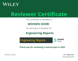 Engineering Reports Reviewer Certificate