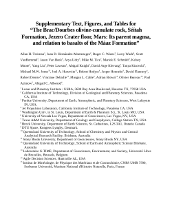 Supplementary Materials for Treiman A.H. et al. (2025) The Brac/Dourbes olivine-cumulate rock, SéítahFormation, Jezero Crater floor, Mars: Its parent magma, and relation to basalts of the Máaz Formation. Journal of Geophysical Research - Planets
