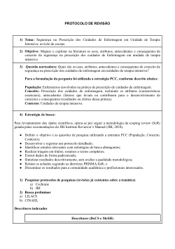 Safety in Nursing Care Prescription in Intensive Care Units: scoping review | Segurança na Prescrição dos Cuidados de Enfermagem em Unidade de Terapia Intensiva: revisão de escopo