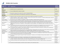 PRISMA 2020 Check List
