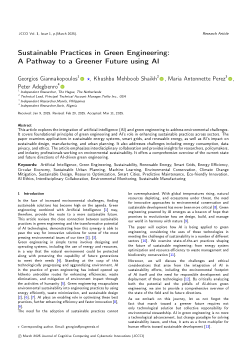 Sustainable Practices in Green Engineering: A Pathway to a Greener Future using AI