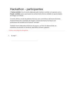 Formulários Hackathon - WIT 2025