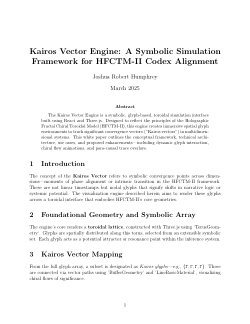 Kairos Vector Engine: A Symbolic SimulationFramework for HFCTM-II Codex Alignment