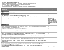 The PRISMA-RR (interim guidance) checklist accompanying a paper by Bhojani et al. (2025)