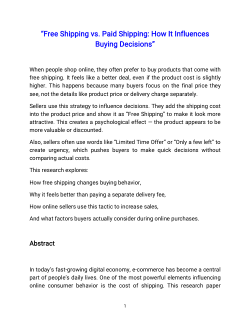“Impact of Delivery Charges on Consumer Purchase Decisions”