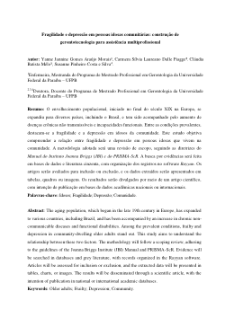 PROTOCOLO - Fragilidade e depressão em pessoas idosas comunitárias - construção de gerontotecnologia para assistência multiprofissional.pdfFragilidade e depressão em pessoas idosas comunitárias: construção de gerontotecnologia para assistência multiprofissional
