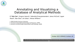 Annotating and Visualizing a Database of Analytical Methods