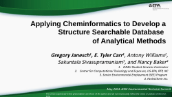 Applying Cheminformatics to Develop a Structure Searchable Database of Analytical Methods