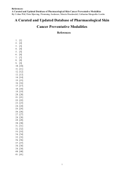 Skin Cancer Preventative Modalities Database