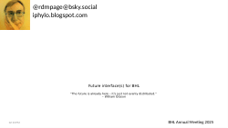 Future interface(s) for BHL