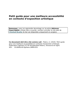 Petit guide pour une meilleure accessibilité en contexte d’exposition artistique _Version Word_2025