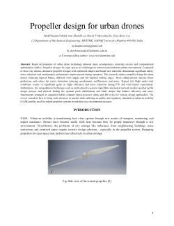 Propeller design for urban drones