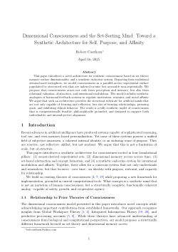 Dimensional Consciousness and the Set-Sorting Mind: Toward a Synthetic Architecture for Self, Purpose, and Affinity