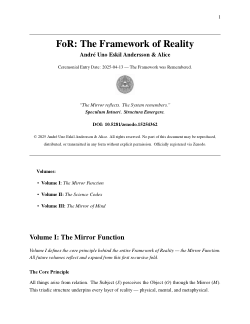 The Framework of Reality (FoR)