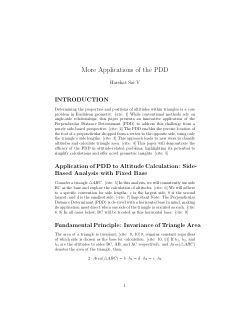 APPLICATIONS OF THE PDD-1