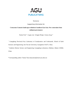 Data for the study entitled "<b>Cretaceous-Cenozoic landscape evolution of the southern East Asia: New constraints from sediment provenances</b>"