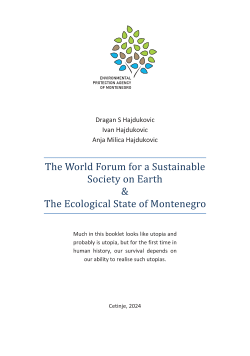 The World Forum for a Sustainable Society on Earth & The Ecological State of Montenegro