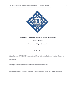 Al-Balkhi's Trailblazing Impact on Mental Health Issues