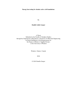 Energy harvesting for slender active civil foundations