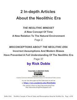 Misconceptions About The Neolithic Era AND Neolithic Concepts of Time and Nature