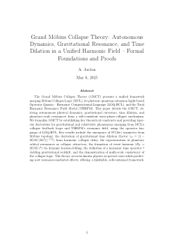 <b>Grand Unified Harmonic Collapse Theory: Re‑deriving the Theoretical Harmonic Resonance Field Model through Möbius Collapse Logic and LOQ‑HCL</b>