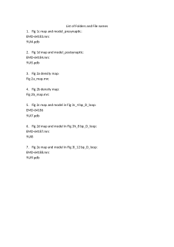 list of folders and file names