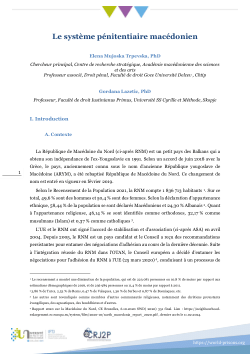 Le système pénitentiaire macédonien