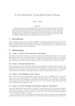 A Novel Multi-Stage Virome-Based Cancer Therapy
