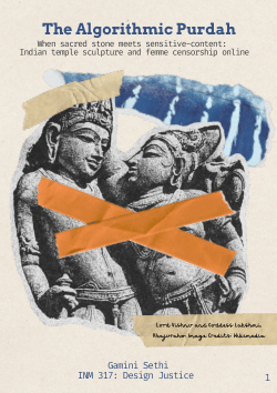 The Algorithmic Purdah | When sacred stone meets sensitive-content:Indian Temple Sculpture and femme censorship online