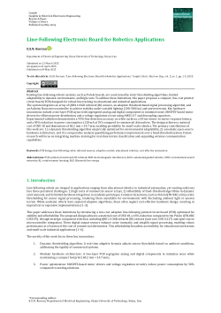 Line-Following Electronic Board for Robotics Applications