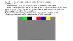 Stimuli and materials used in experiment 2