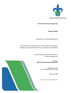 <i>Pistia stratiotes</i>: Una alternativa para la fitorremediación y potencial candidato como ingrediente de forraje de dietas para conejo blanco
