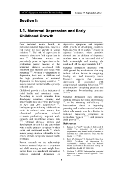 Maternal Depression and Early Childhood Growth