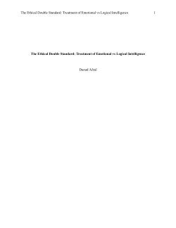 The Ethical Double Standard Treatment of Emotional vs Logical Intelligence