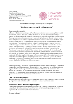 Scheda informativa Venezia Rifugi Climatici