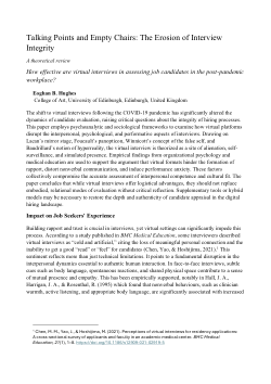 Talking Points and Empty Chairs: The Erosion of Interview Integrity