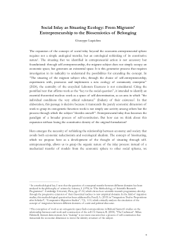 Social Inlay as Situating Ecology. From Migrants’ Entrepreneurship to the Biosemiotics of Belonging.pdf