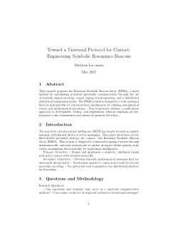 Toward a Universal Protocol for Contact: Engineering Symbolic Resonance Beacons