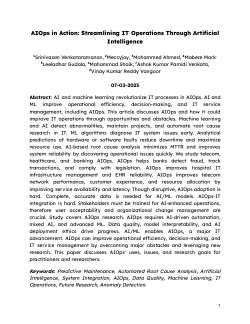 <b>AIOps in Action: Streamlining IT Operations Through Artificial Intelligence</b>