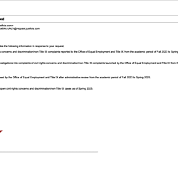 <b>2025 UNLV Public Records Request: Civil Rights Concerns and Discrimination/non-Title IX Complaints</b>