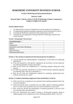 Interview guide as applied during the survey.