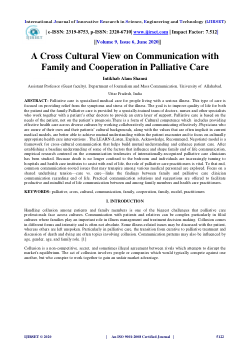 A Cross Cultural View on Communication with Family and Cooperation in Palliative Care