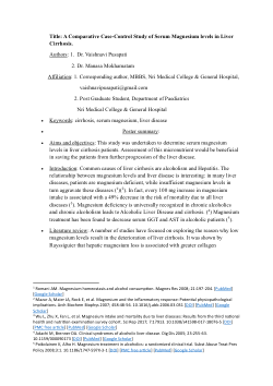 Serum Magnesium levels in Liver Cirrhosis.pdf