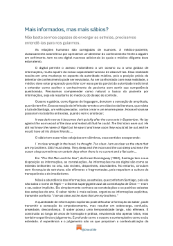 Mais informados, mas mais sábios?<i>Não basta sermos capazes de enxergar as estrelas, precisamos entendê-las para nos guiarmos.</i>