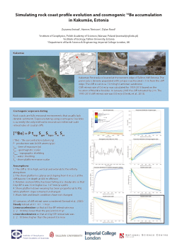 Simulating rock coast profle evolution and cosmogenic 10Be accumulation in Kakumäe, Estonia