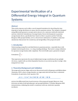 A Differential Geometric Model for Energy-Time Integration in Many-Electron Quantum Systems