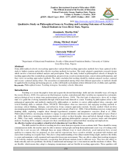 Qualitative Study on Philosophical Issues in Teaching and Learning Outcomes of Secondary School Students in Cross River State, Nigeria..pdf