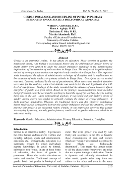 Gender Imbalance And Discipline Of Pupils In Primary Schools In Enugu State A Philsophical Appraisal.pdf
