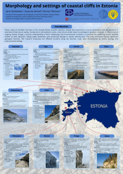 Morphology and settings of coastal cliffs in Estonia